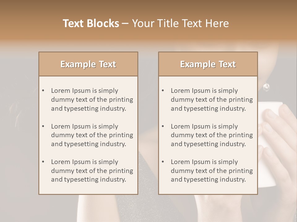 Drinking Coffee PowerPoint Template