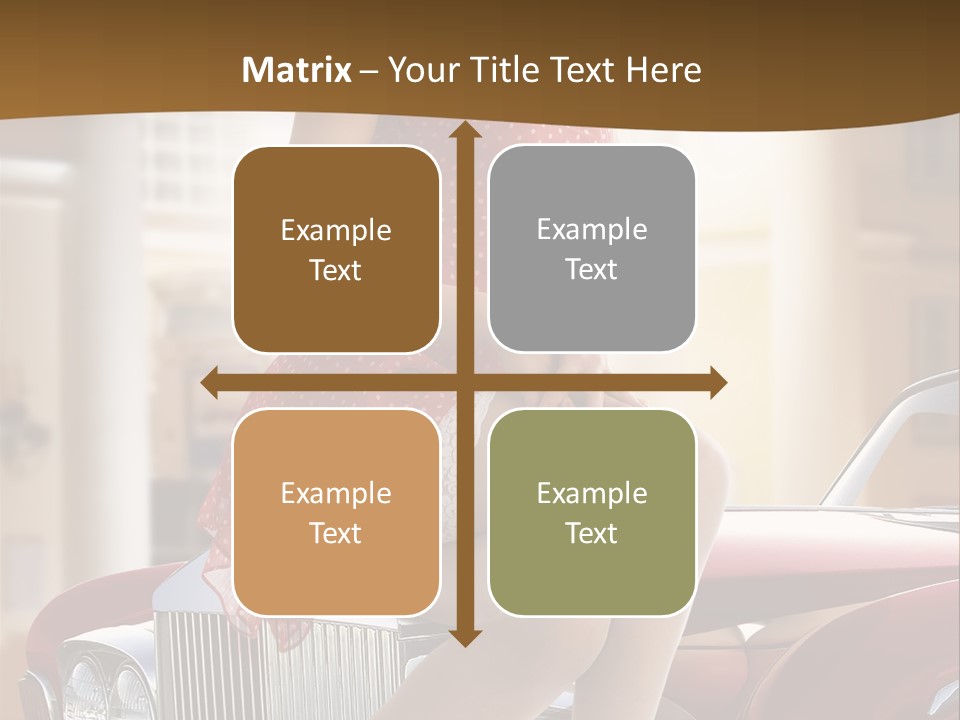 Pin Up Car Girls PowerPoint Template