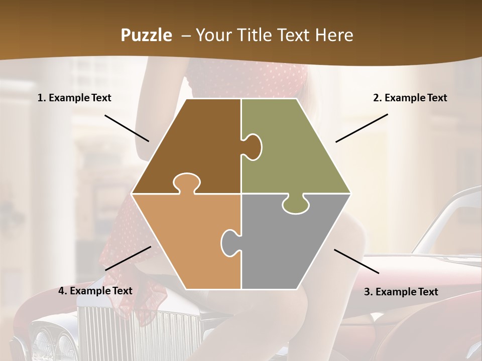 Pin Up Car Girls PowerPoint Template