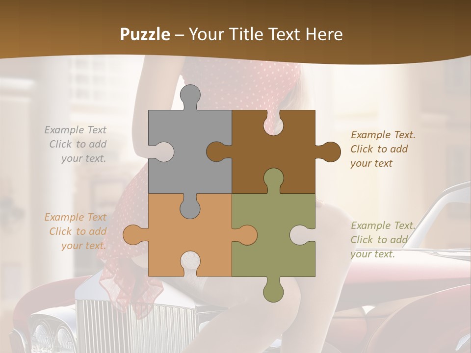 Pin Up Car Girls PowerPoint Template