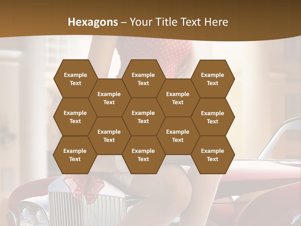 Pin Up Car Girls PowerPoint Template