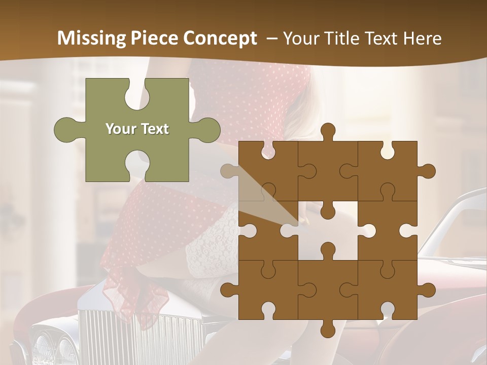 Pin Up Car Girls PowerPoint Template