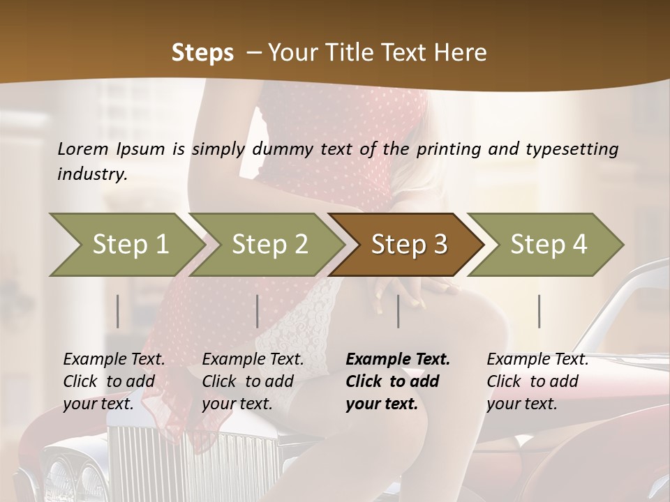 Pin Up Car Girls PowerPoint Template