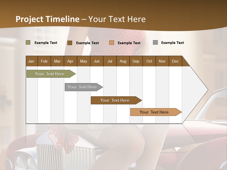 Pin Up Car Girls PowerPoint Template