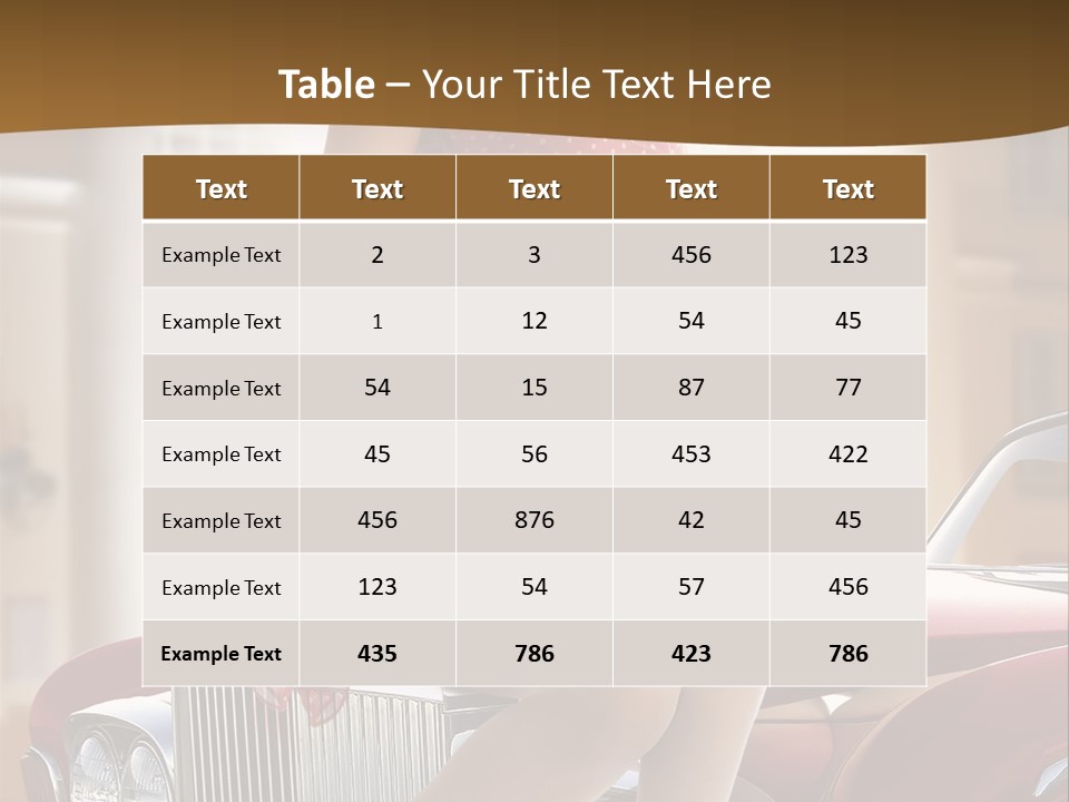 Pin Up Car Girls PowerPoint Template