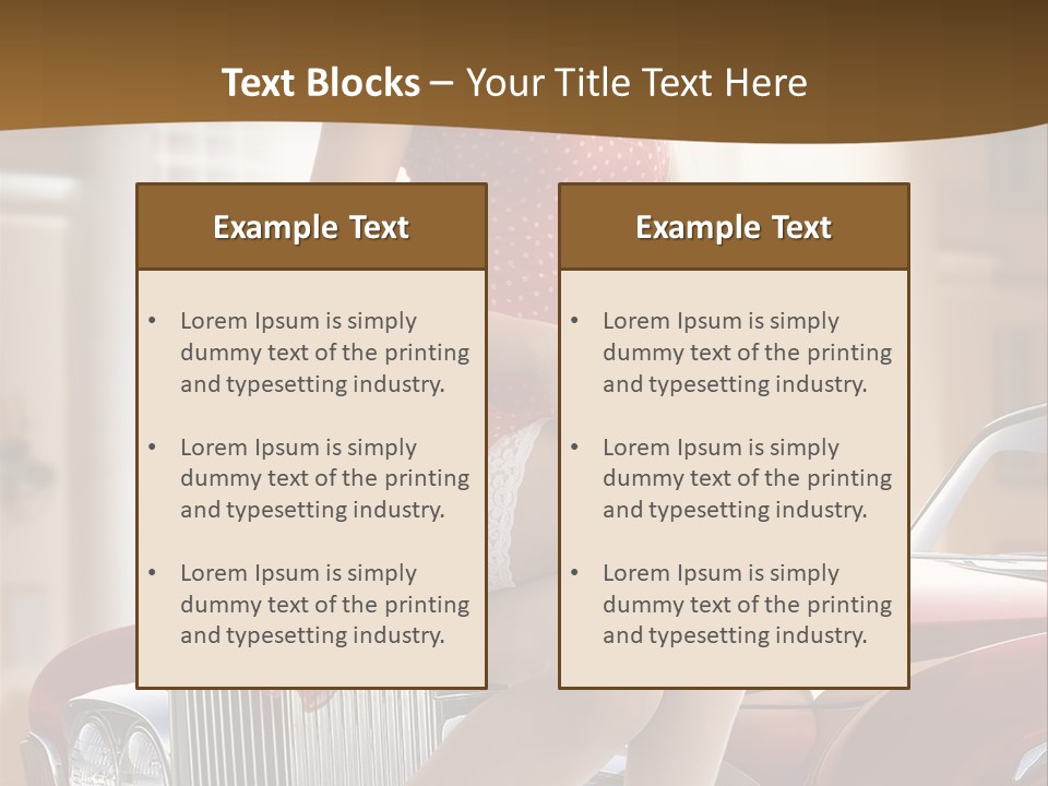 Pin Up Car Girls PowerPoint Template