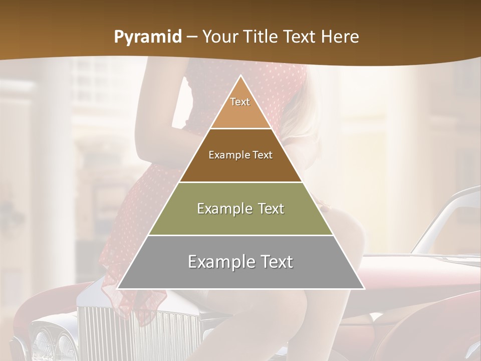 Pin Up Car Girls PowerPoint Template