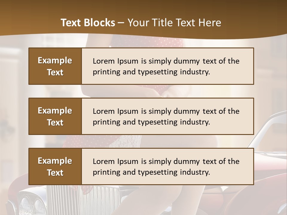 Pin Up Car Girls PowerPoint Template