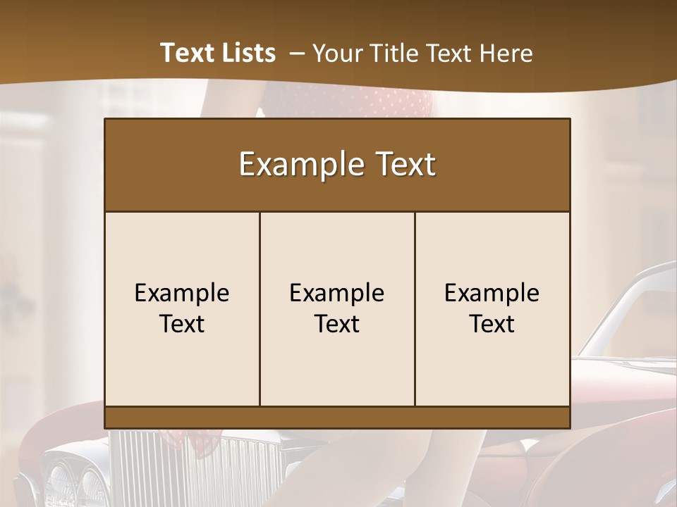 Pin Up Car Girls PowerPoint Template