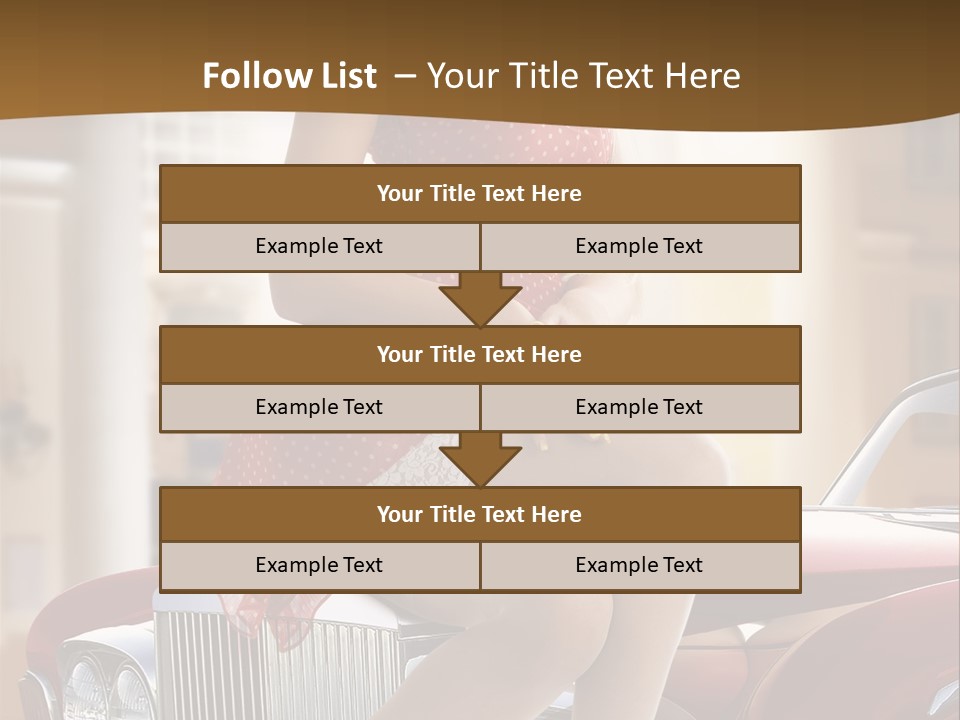 Pin Up Car Girls PowerPoint Template