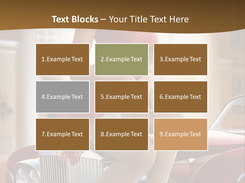 Pin Up Car Girls PowerPoint Template