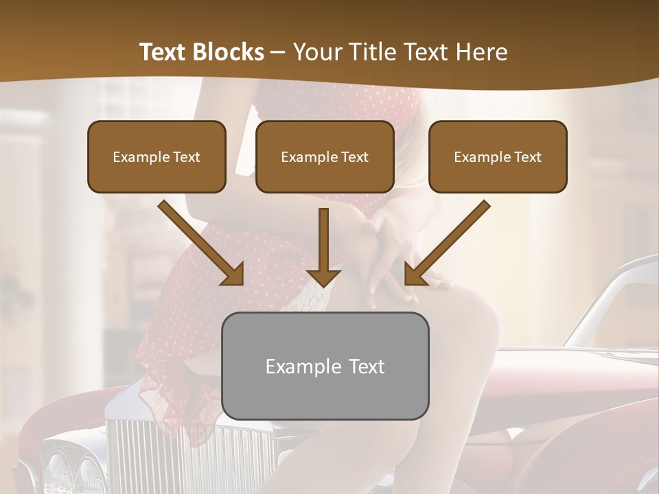 Pin Up Car Girls PowerPoint Template