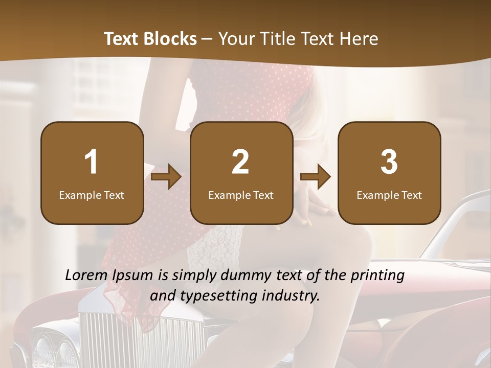 Pin Up Car Girls PowerPoint Template