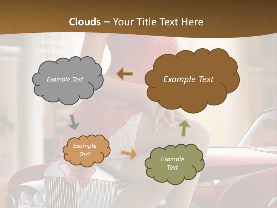 Pin Up Car Girls PowerPoint Template