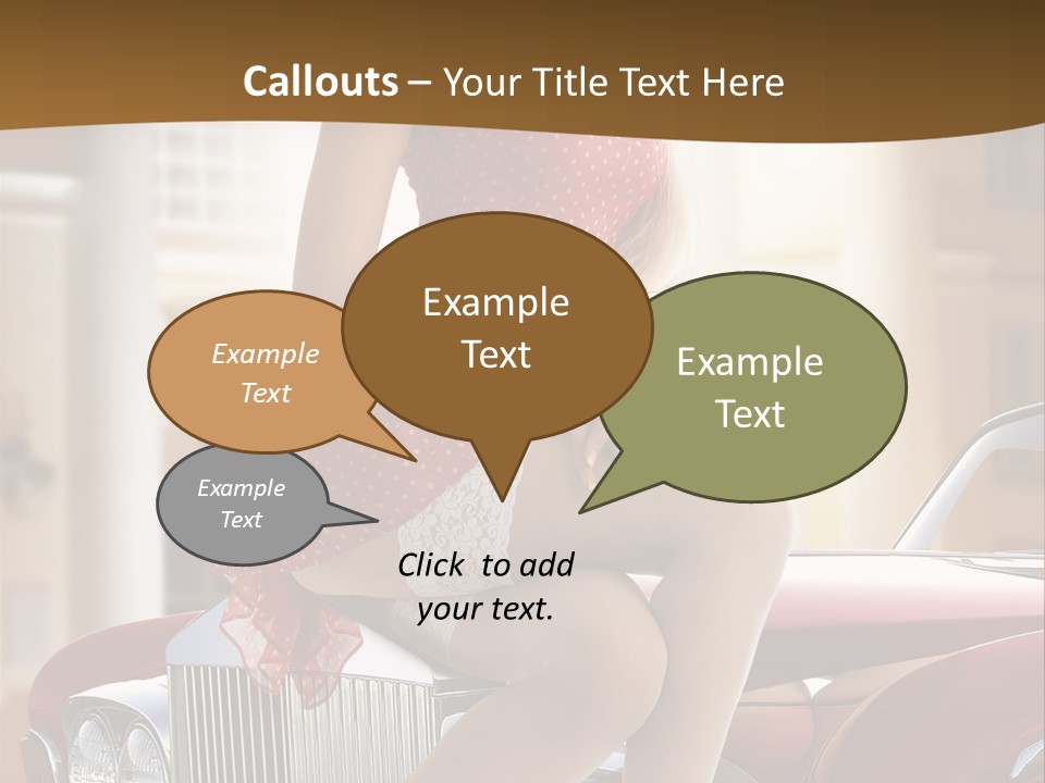 Pin Up Car Girls PowerPoint Template