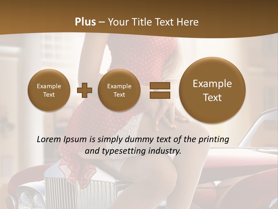 Pin Up Car Girls PowerPoint Template