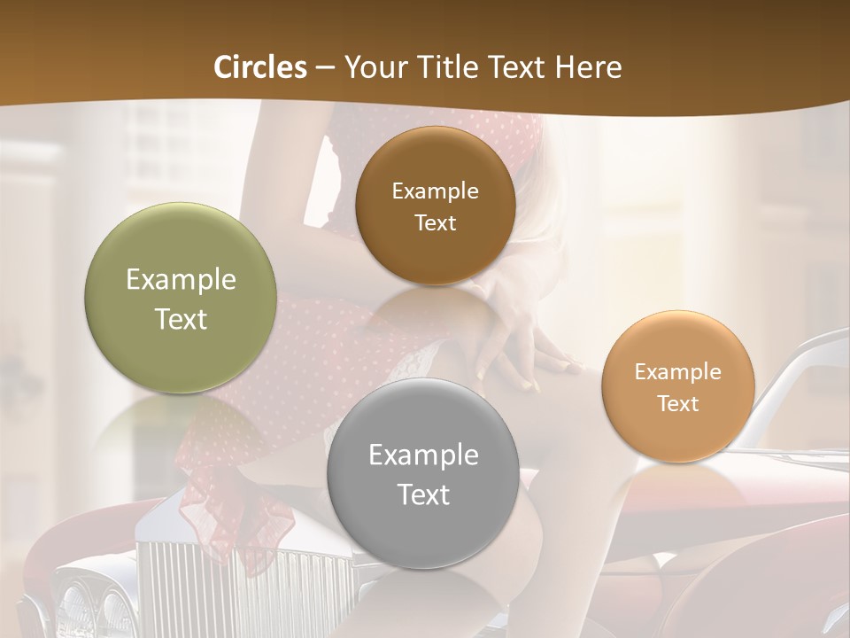 Pin Up Car Girls PowerPoint Template