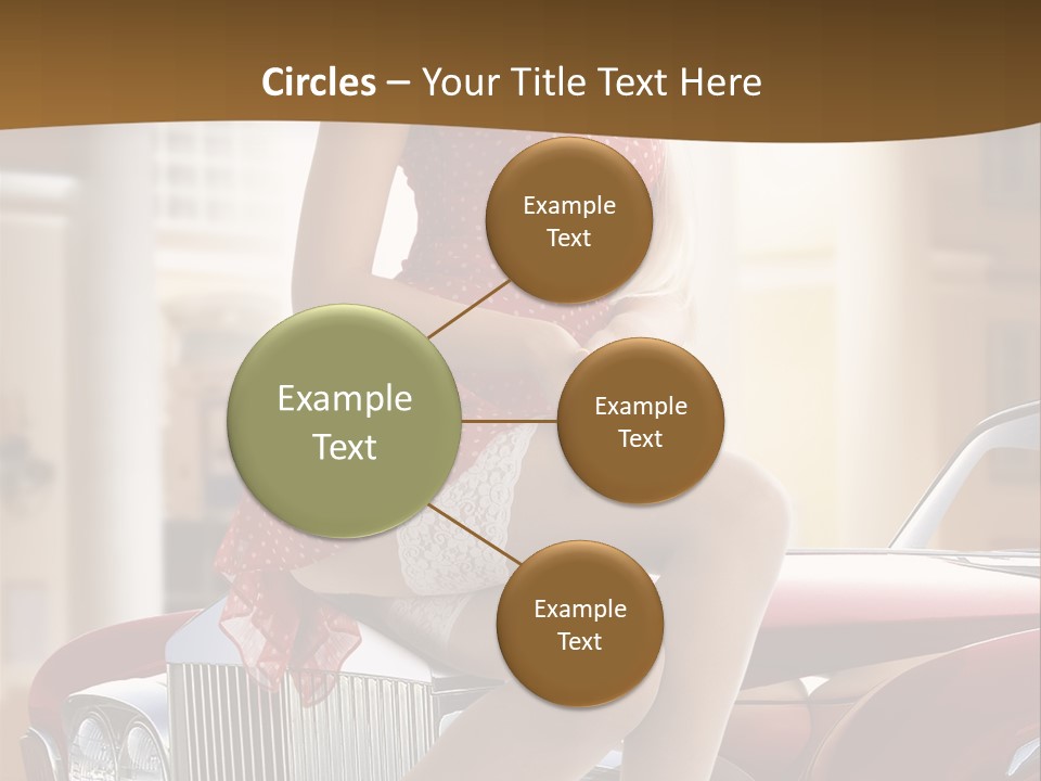 Pin Up Car Girls PowerPoint Template