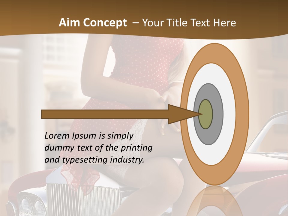 Pin Up Car Girls PowerPoint Template