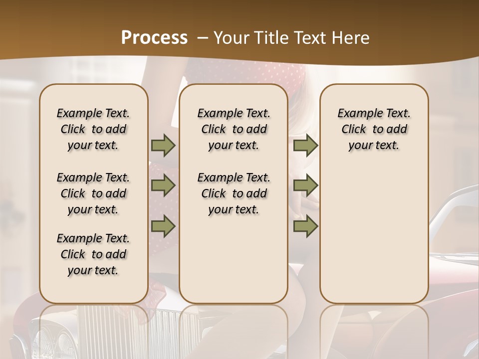 Pin Up Car Girls PowerPoint Template