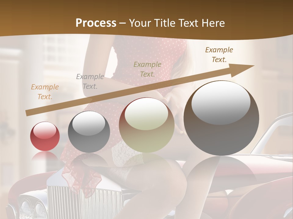 Pin Up Car Girls PowerPoint Template