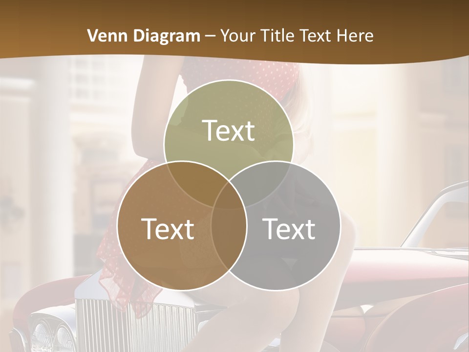 Pin Up Car Girls PowerPoint Template