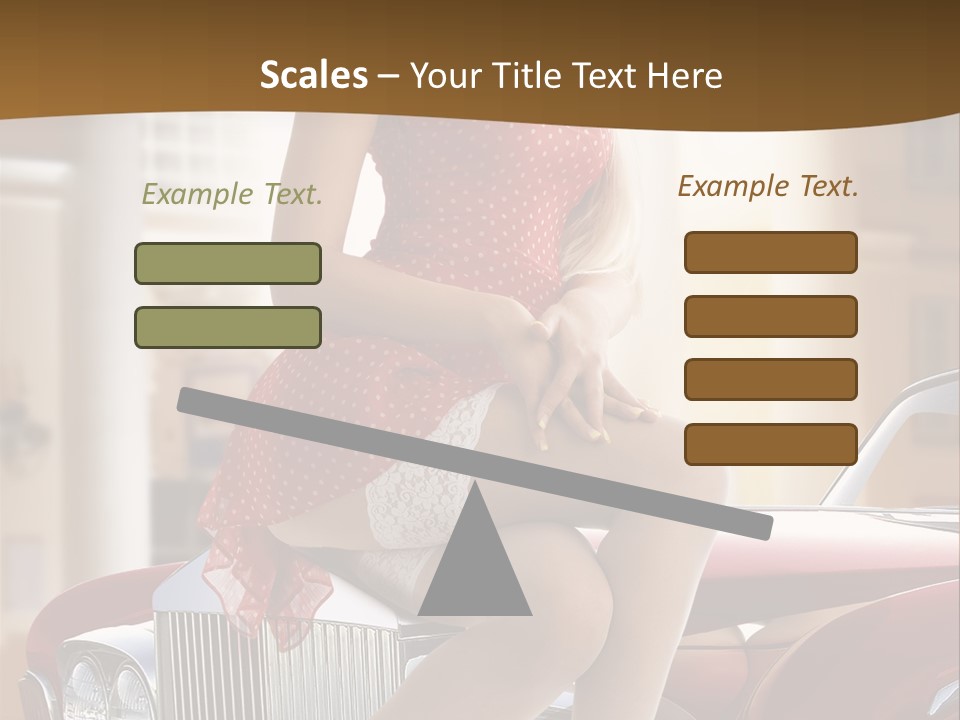 Pin Up Car Girls PowerPoint Template