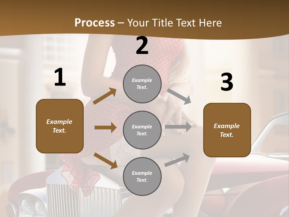 Pin Up Car Girls PowerPoint Template