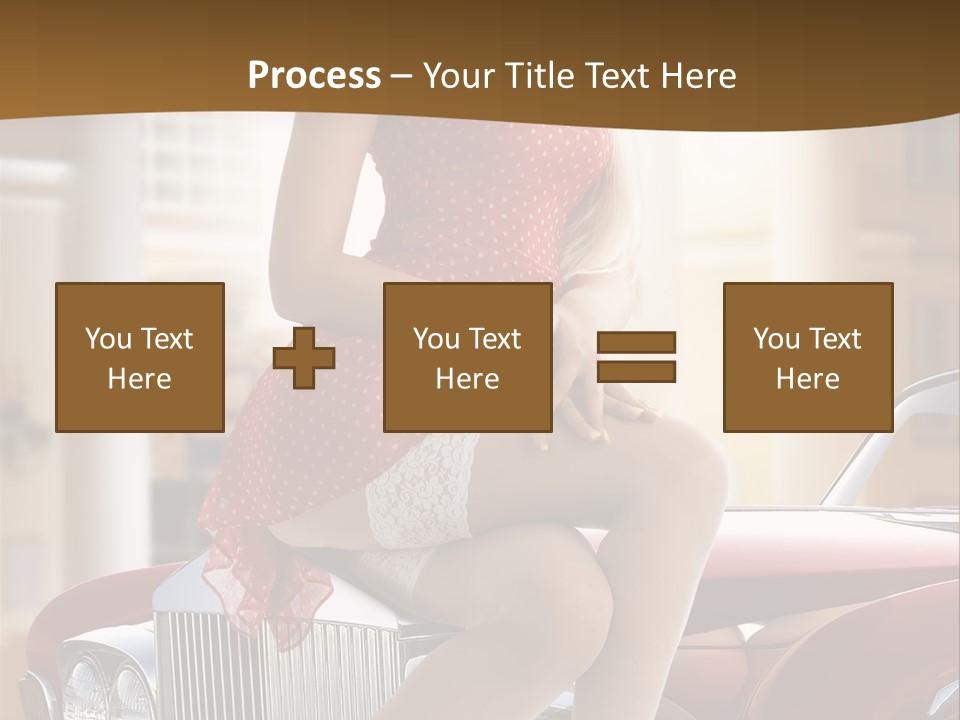 Pin Up Car Girls PowerPoint Template