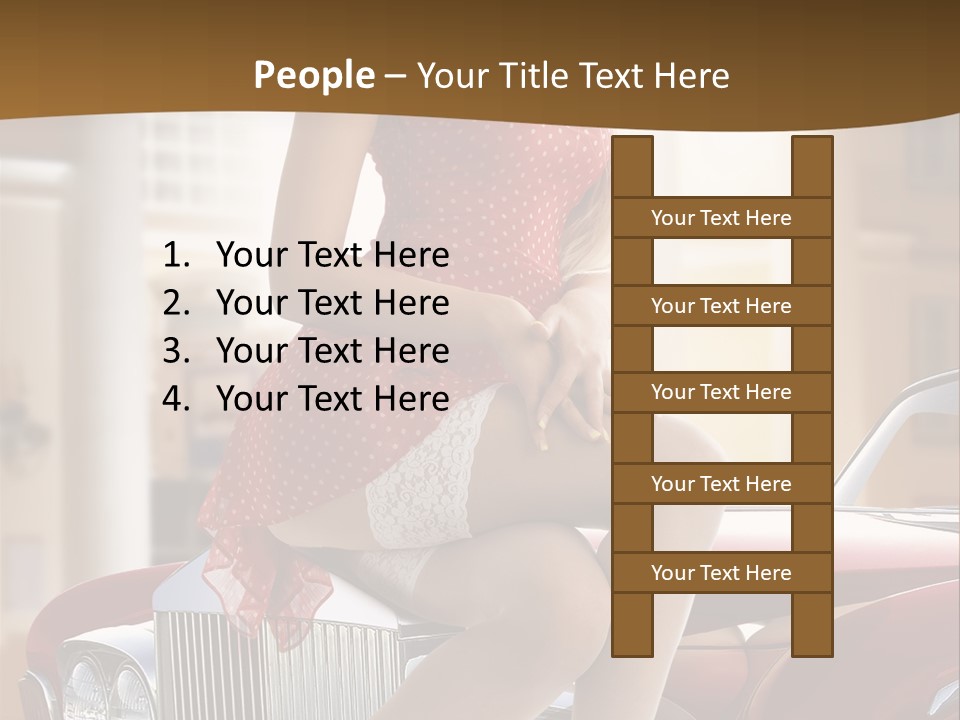 Pin Up Car Girls PowerPoint Template