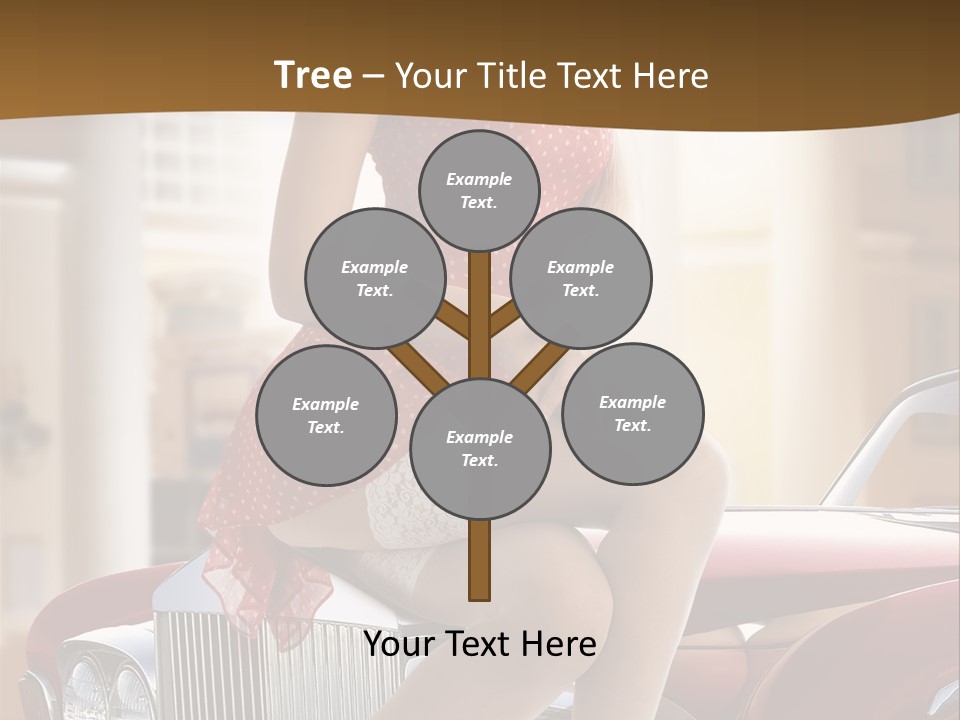 Pin Up Car Girls PowerPoint Template