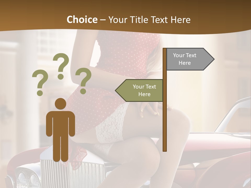 Pin Up Car Girls PowerPoint Template