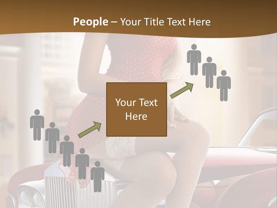 Pin Up Car Girls PowerPoint Template