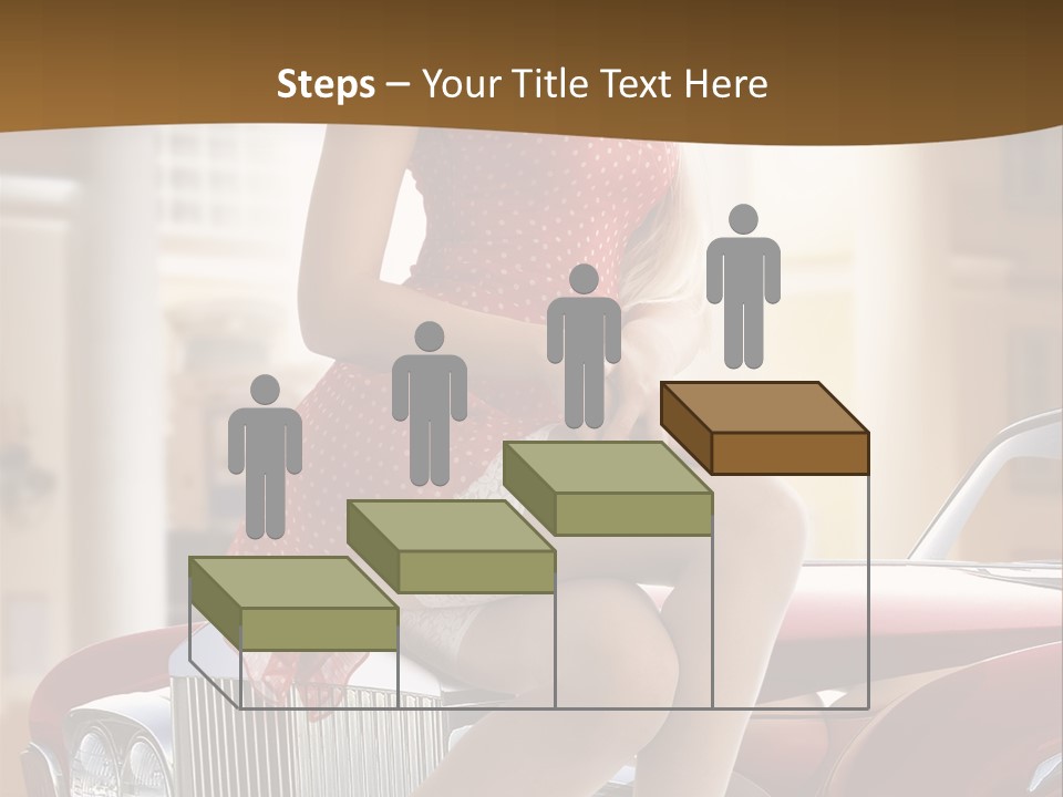 Pin Up Car Girls PowerPoint Template