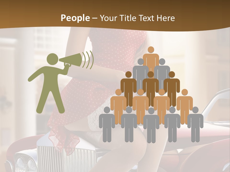 Pin Up Car Girls PowerPoint Template