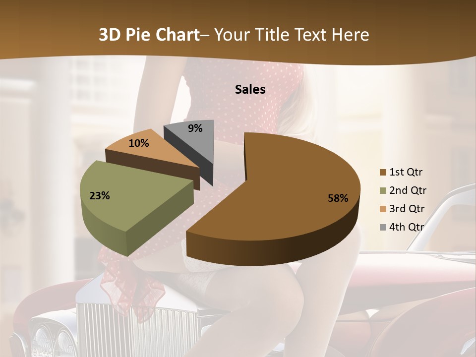 Pin Up Car Girls PowerPoint Template