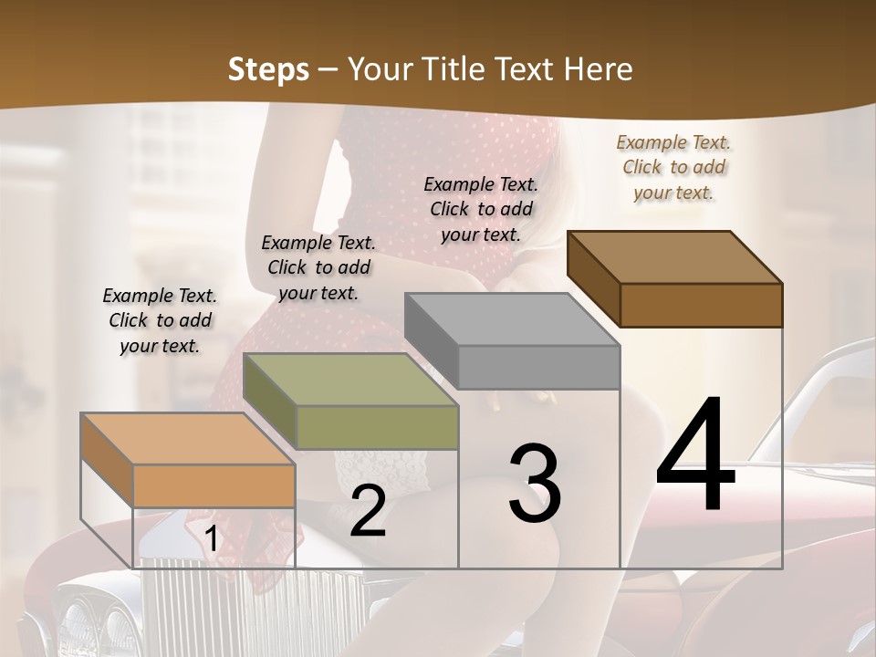 Pin Up Car Girls PowerPoint Template