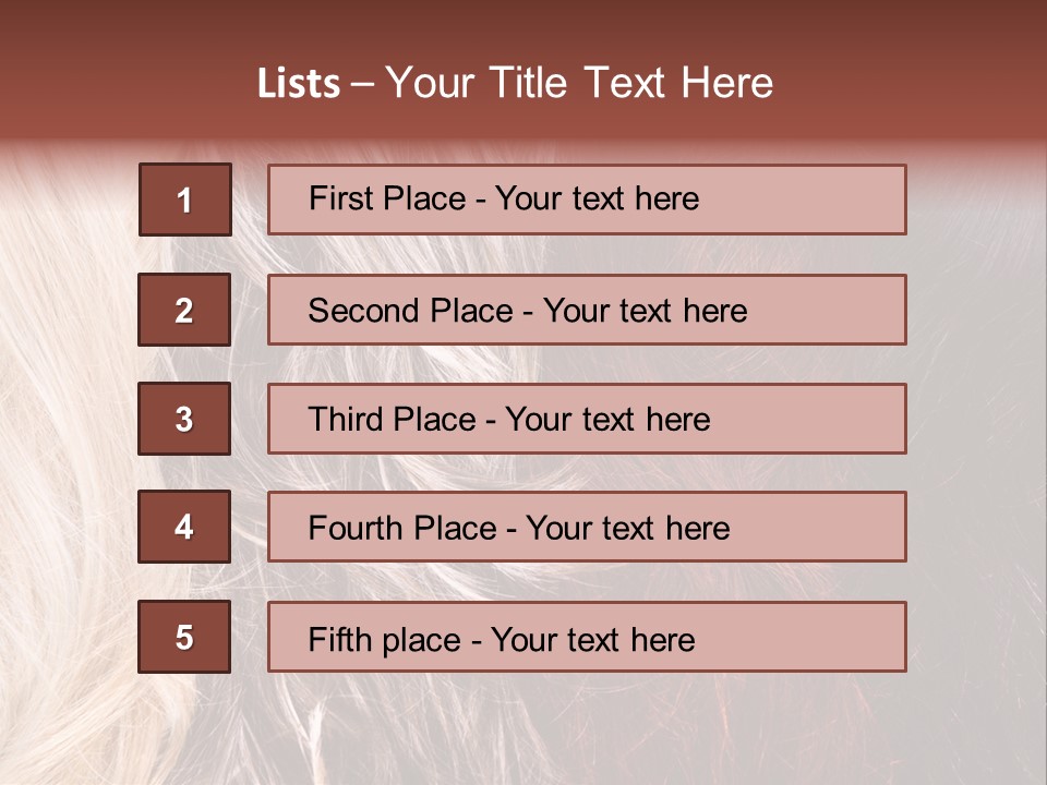 Color Hair Texture PowerPoint Template