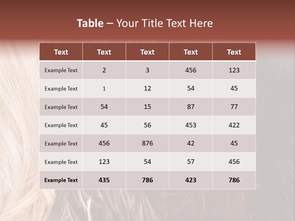 Color Hair Texture PowerPoint Template