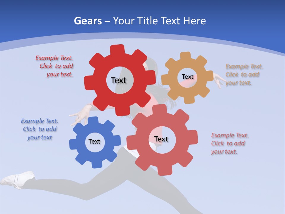 Person Brunette Gymnast PowerPoint Template