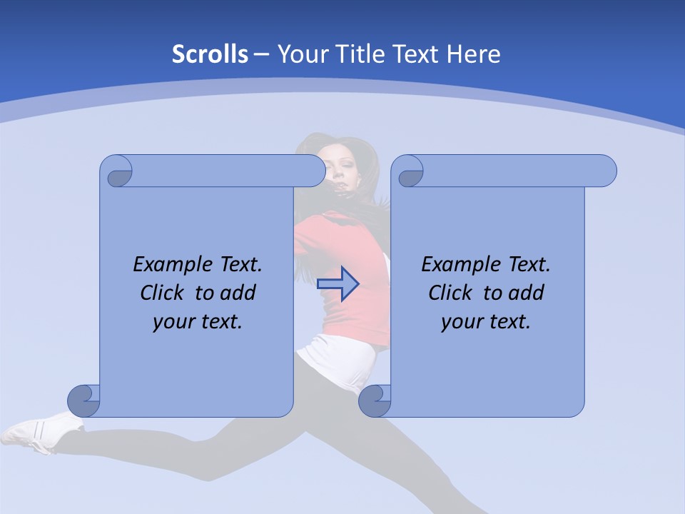 Person Brunette Gymnast PowerPoint Template