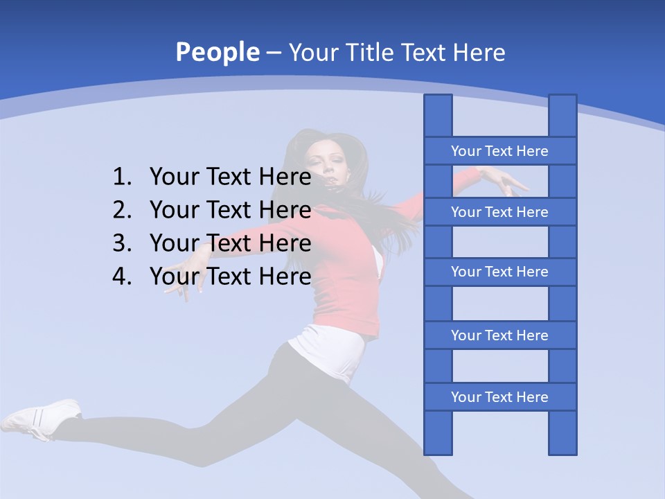 Person Brunette Gymnast PowerPoint Template