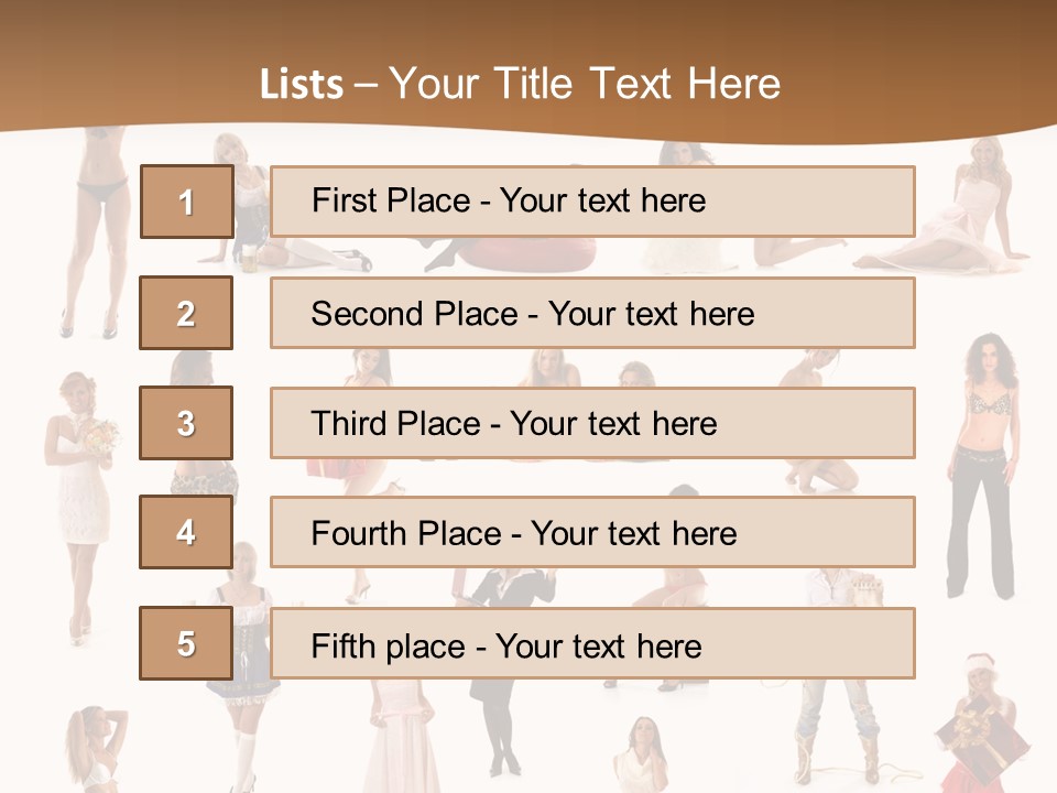 Photography Poses For Women PowerPoint Template