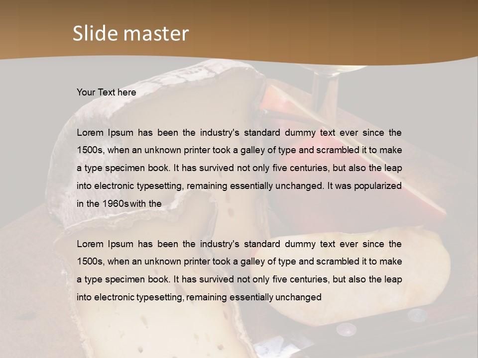 French Wine And Cheese PowerPoint Template