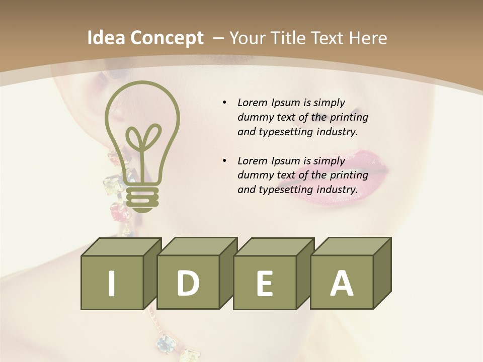 Seductive Smile PowerPoint Template