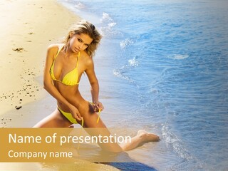 Beautiful Tanned Girls PowerPoint Template