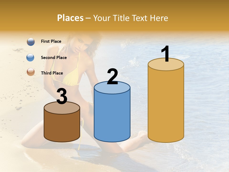 Beautiful Tanned Girls PowerPoint Template