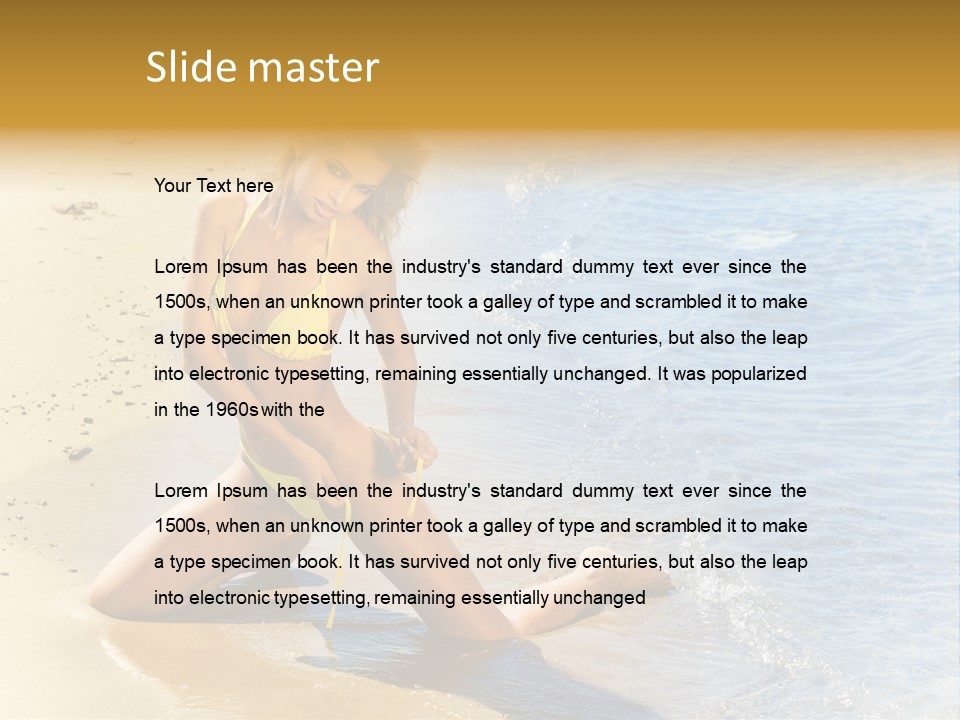 Beautiful Tanned Girls PowerPoint Template