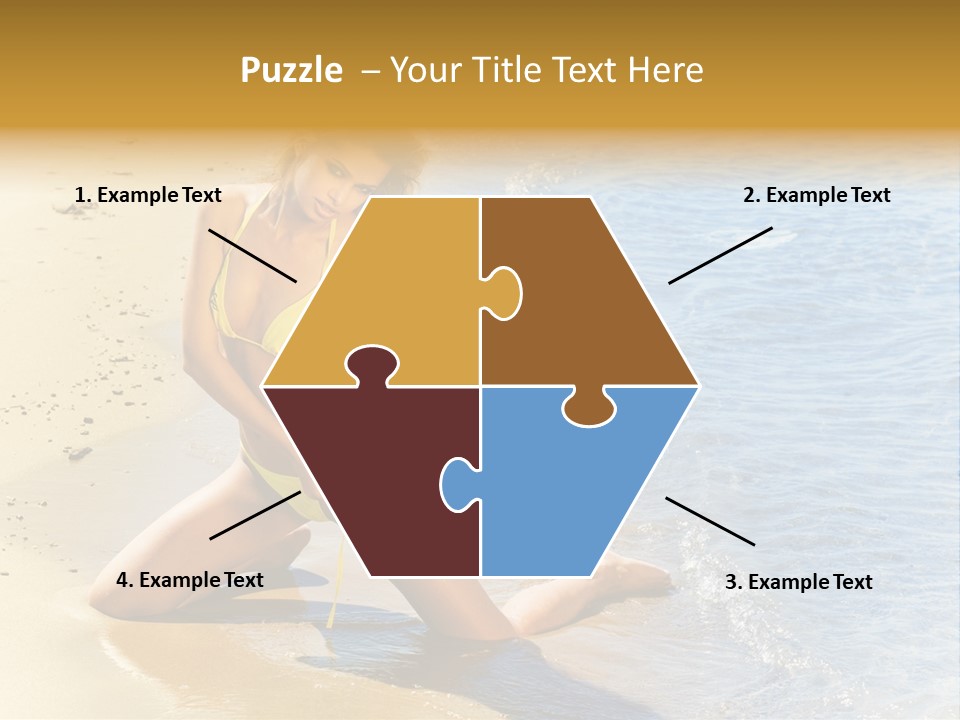 Beautiful Tanned Girls PowerPoint Template