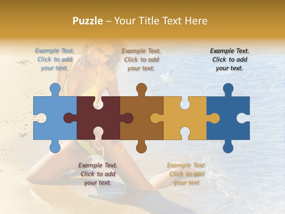 Beautiful Tanned Girls PowerPoint Template